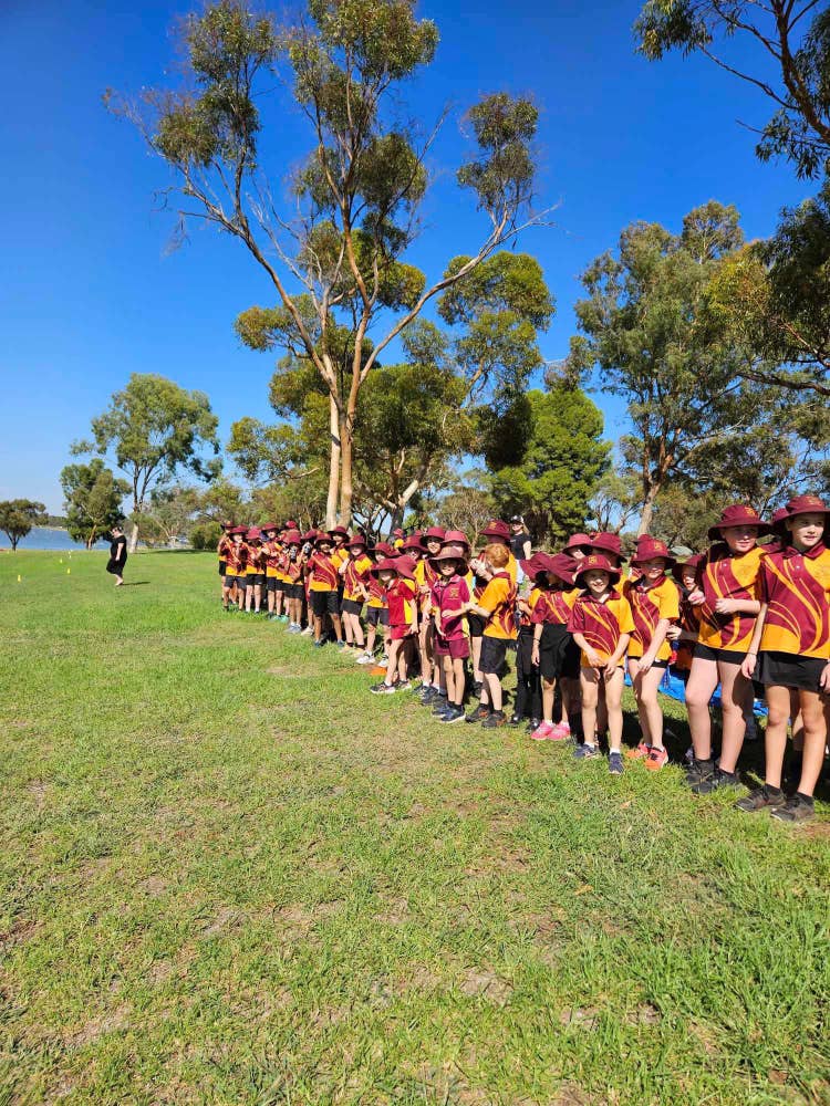 kids lined up ready to run cross country