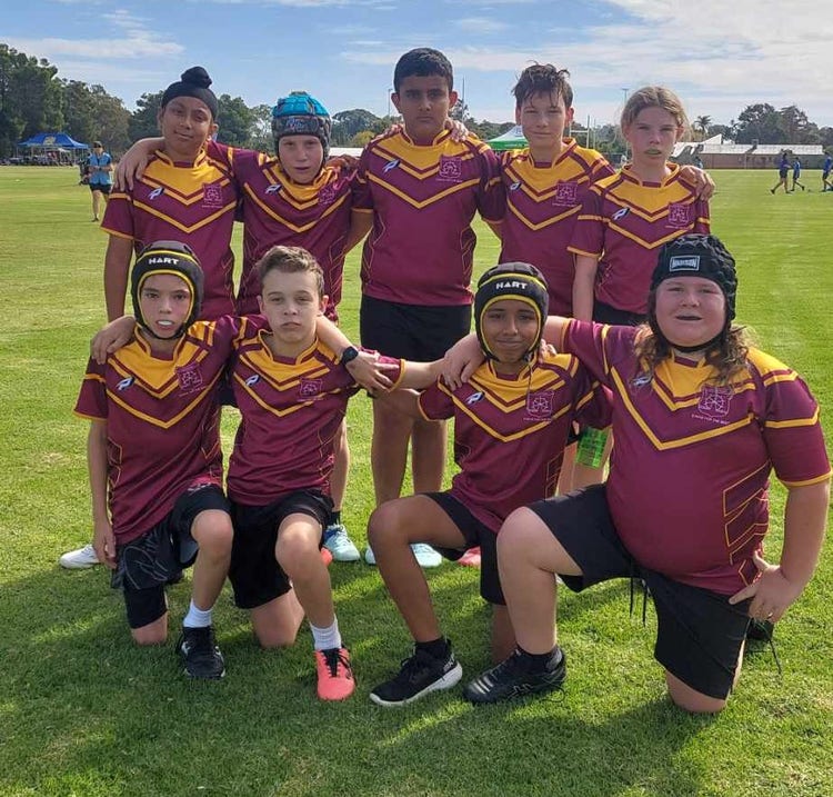 Boys ready for a football game